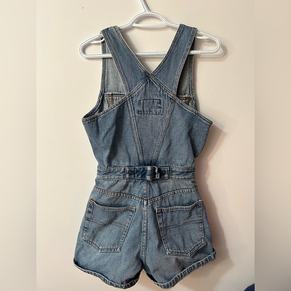 Vintage Sargent Pepper Jeanswear denim shorts jumpsuit suit size 4 - Picture 2 of 10